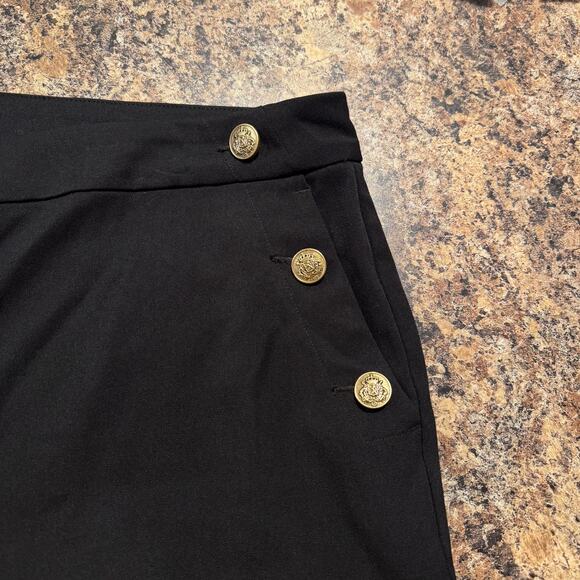 Loft Dress Pants Devin Slim Sailor Y2K Minimalist Edgy Luxe Curvy Black Size 18 - Picture 3 of 6